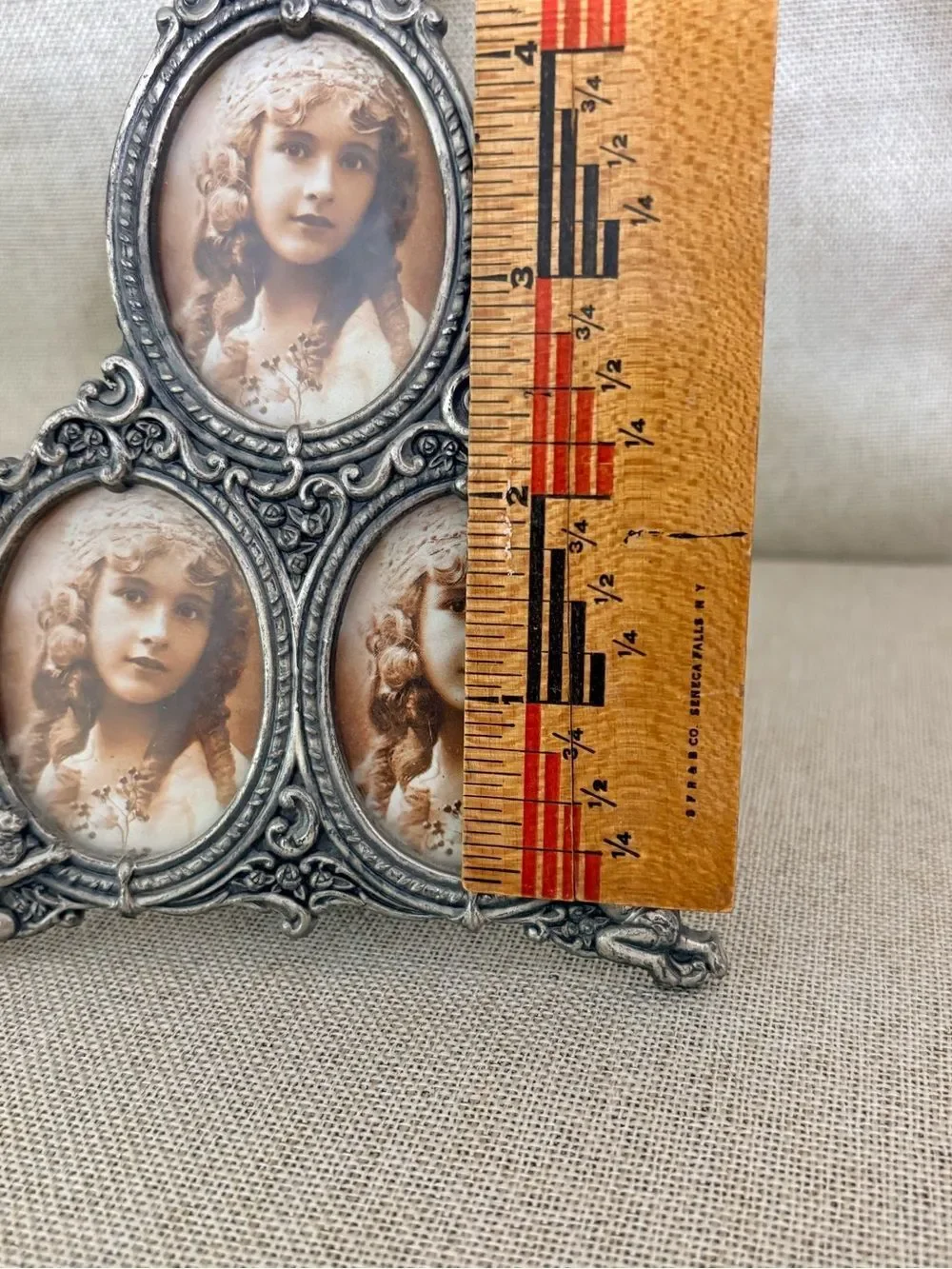Vintage Ornate Triple Picture Frame – Holds 3 Photos – Unused